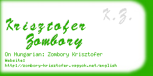 krisztofer zombory business card